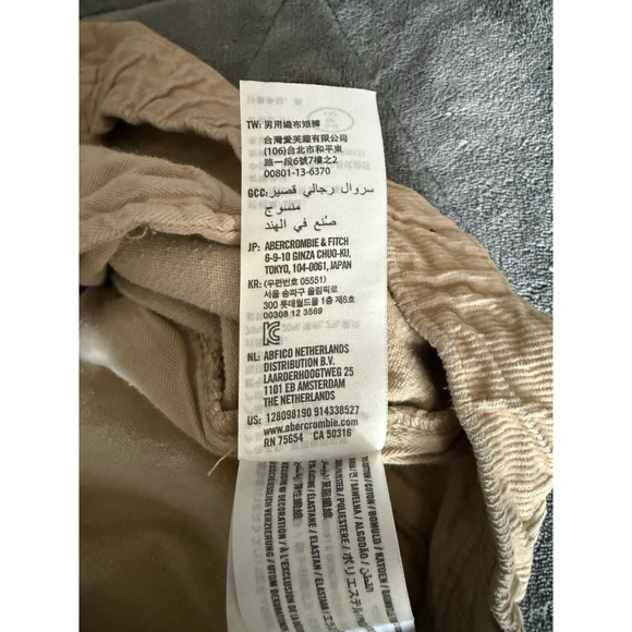 Abercrombie & Fitch Heavy Corduroy Pull-on 90s Shorts Men's Medium Beige Stretch - Picture 7 of 10